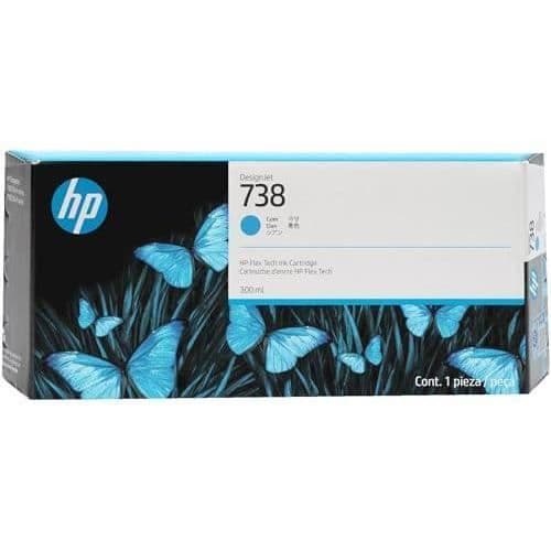 HP Bläck/ 738 300-ml Cyan Design