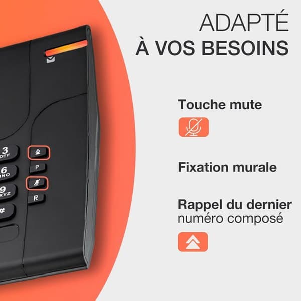 Fasta telefoner Temporis 180