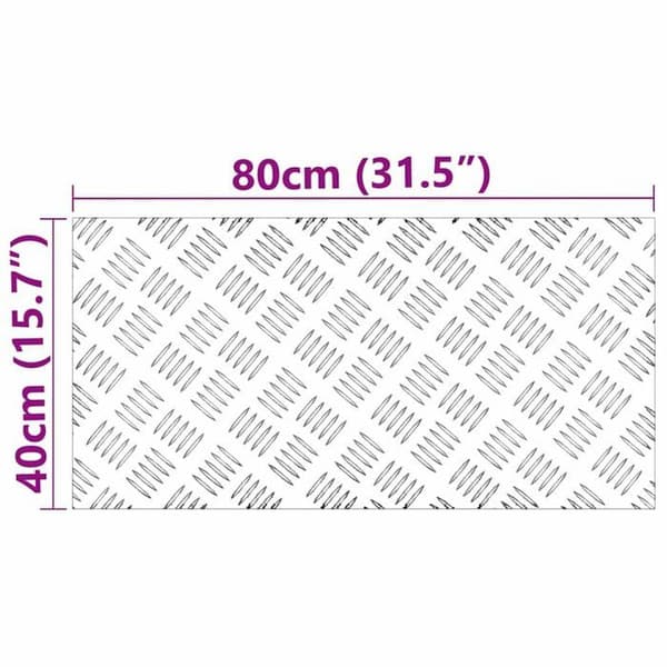 Antislip aluminiumstege - vidaXL - Silver - 80x40 cm - Rektangulär - 4-pack - Antislip