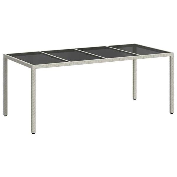 vidaXL Trädgårdsbord Vit 190 x 90 x 75 cm polyrotting 362549