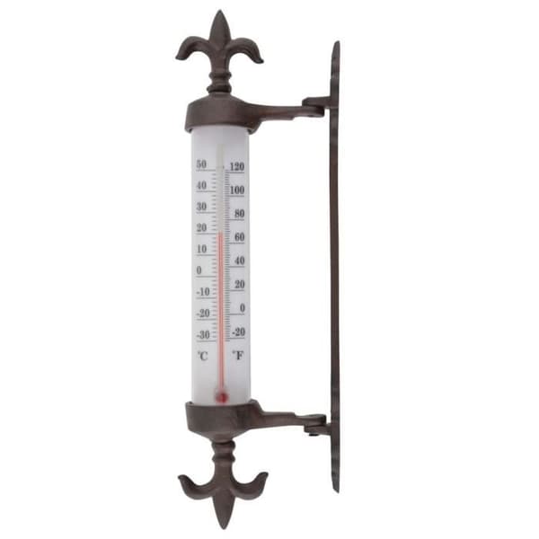 Esschert Design Termometer för fönsterram i gjutjärn