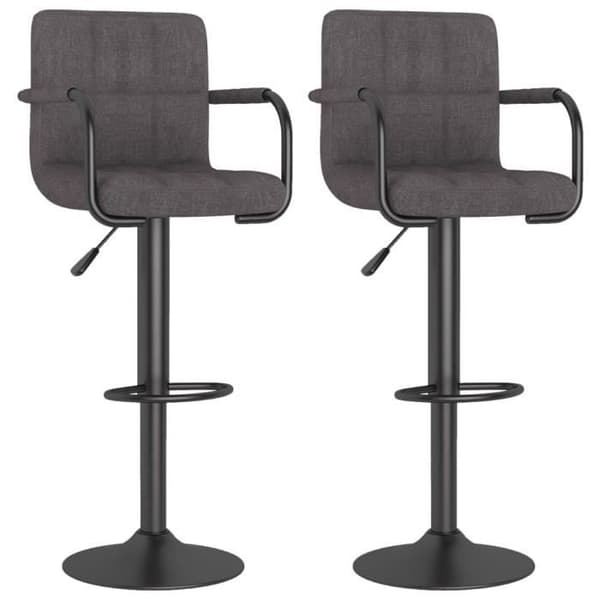 vidaXL Barstolar 2 st Taupe Tyg