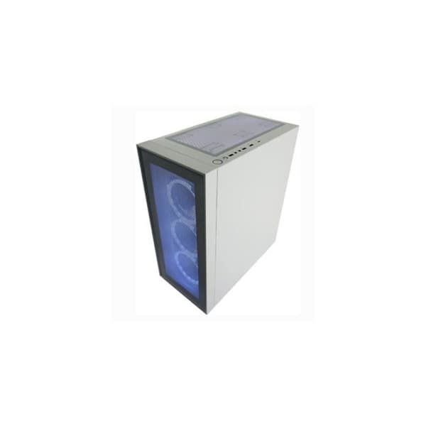 PC-chassi - LC-POWER - Gaming 802W - Vit - ARGB-fläktar - Tempererat glaspanel