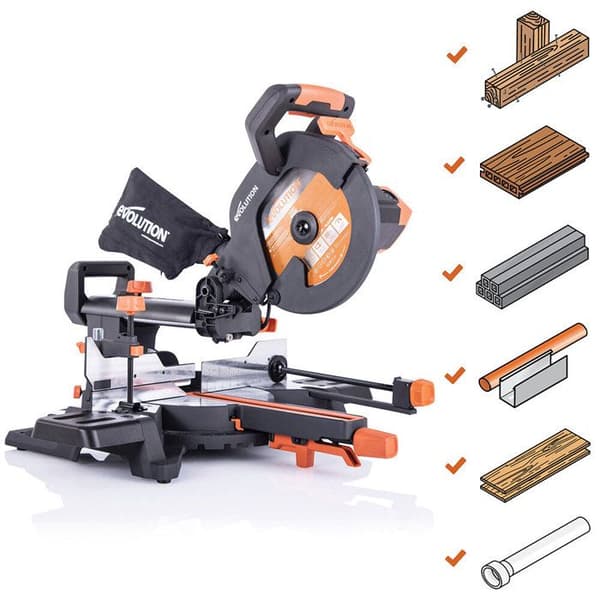 Evolution R255SMS+: TCT 255 mm multimaterial glidande geringssåg