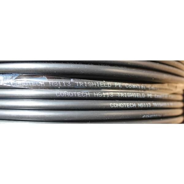 Svart kabel Conotech NS-113 Trishield PE per meter