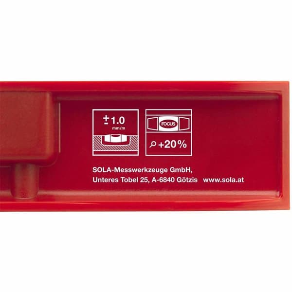 Vattenpass torped - Sola - PTF25 - Plast - Röd - 250 mm