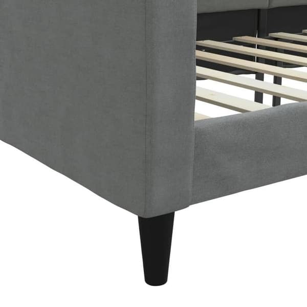vidaXL Mörkgrå sängsoffa 100x190 cm tyg 354049