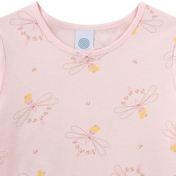 Pyjamas - SANETTA - Barn Fee kort - Rosa - Mjuk bomull - Kort byxa