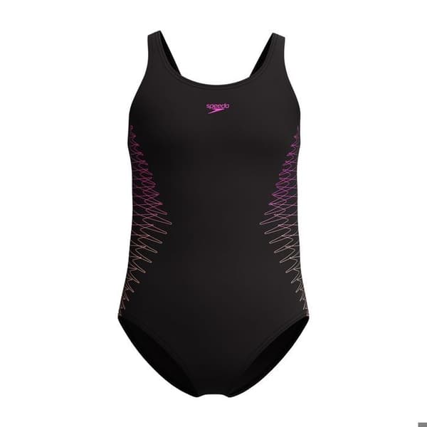Speedo Eco Placem Muscleb barn baddräkt 1-del - BLA/ORA