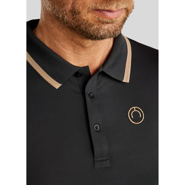 Ridsport Polo Montar MoDrake Kontrast Rib och Logotyp