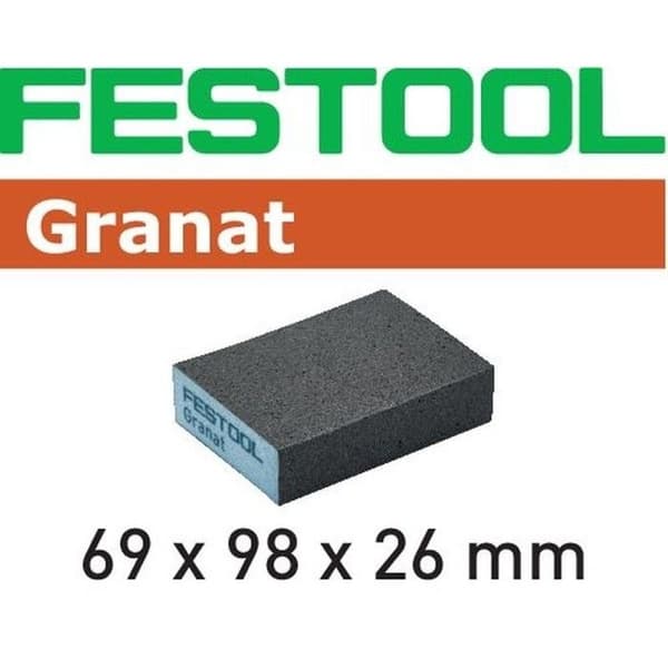Slipsvamp - FESTOOL - Ref. 201080 - Korn 36 - 69x98x26 mm - Förpackning med 6