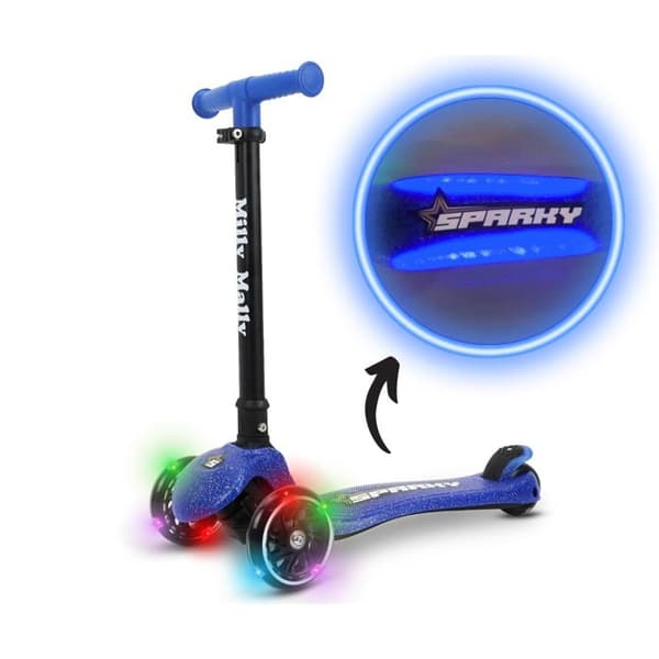 Scooter - Milly Mally - Sparky - Blå - 3 hjul - Fällbar
