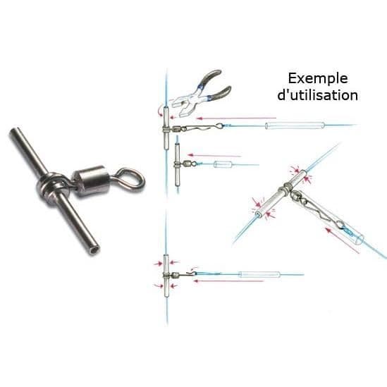 EMERILLON POTENCE MUSTAD - PACK (8 - N°10 - 0.5)