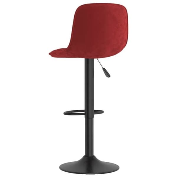vidaXL Barstolar set om 2 vinröd sammet 333997