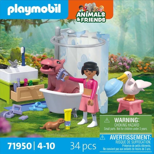 PLAYMOBIL 71950 Djurens badtid