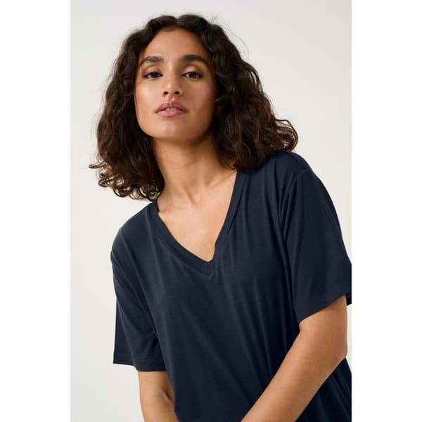 T-shirt med V-ringning dam KAFFE Frida