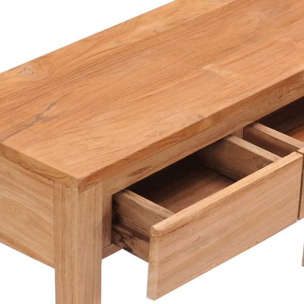 vidaXL konsolbord 110x35x75 cm massiv teak 287229