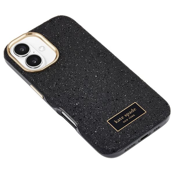 Skyddskal - KATE SPADE - iPhone 16 - Nightfall - Halvstyv - Crystal Pave