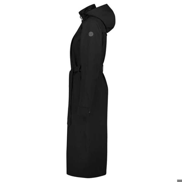 Vattentät lång dam Agu Trench Coat - svart