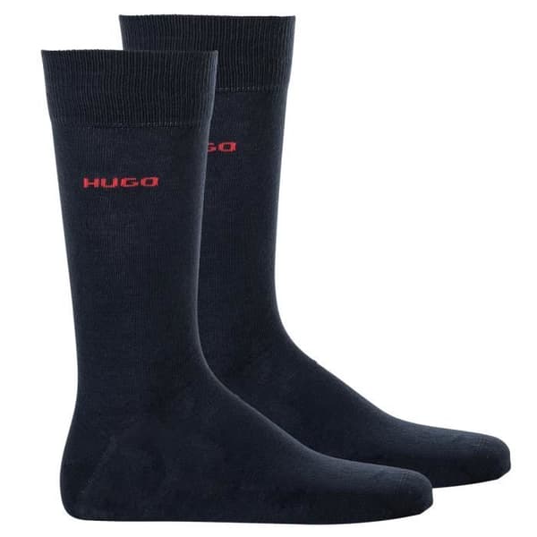 Strumpor Herr - HUGO - enfärgad, Paket med 2 - Blå