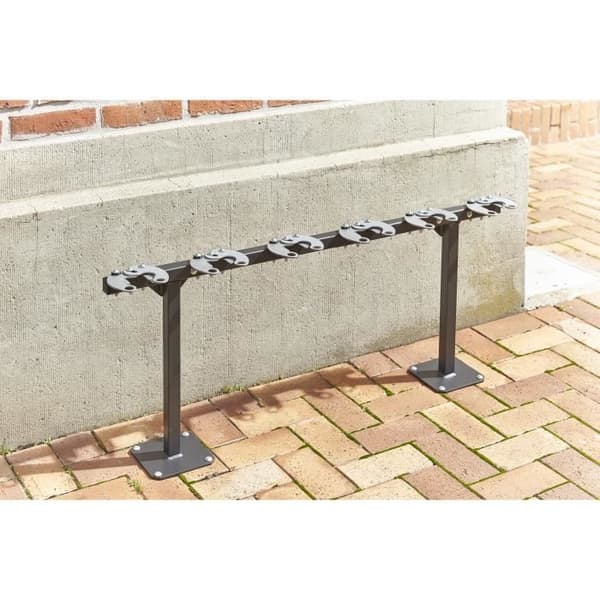 Sortiment kickbikes på stativ - MOTTEZ - B061C6 - Rektangulär stålrör 30 - Svart - 6 kickbikes