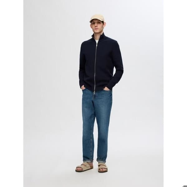 Selected Dane zip-up stickad tröja