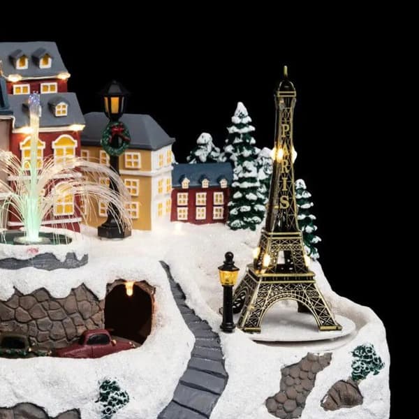 Paris hustak i julby och animerad fontän 36 LED + transformator Feeric lights & christmas