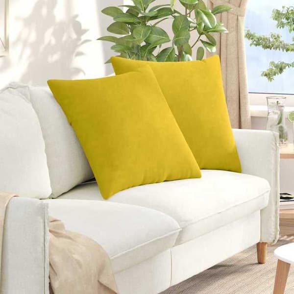 vidaXL Soffkuddar 2 st Gul 60 x 60 cm 42014021