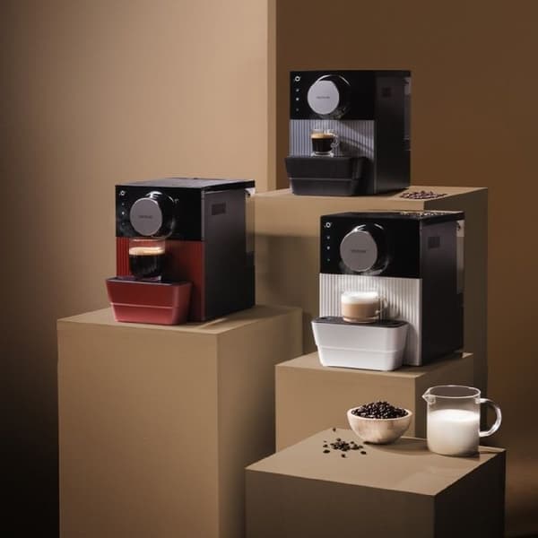 Cecotec Superautomatiska Kaffemaskin Compacta Cremmaet Cube Röd. 1350W, Professionell, Pressystem, Förinfusion