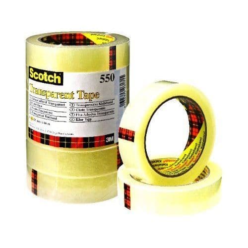 Tejp - SCOTCH - 550 - 8 rullar - 66m x 19mm - Transparent - Polypropen