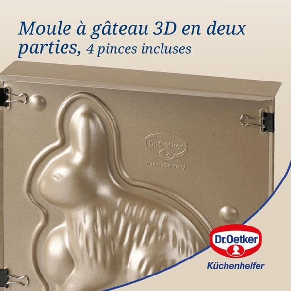 3D tårtaform i form av påskkanin 600 ml Dr.Oetker