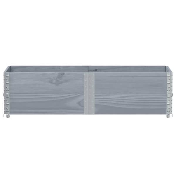 vidaXL Pallkragar 2 st grå 150x50 cm av solid furu, pallkant, pallbox, stapelram 4010299