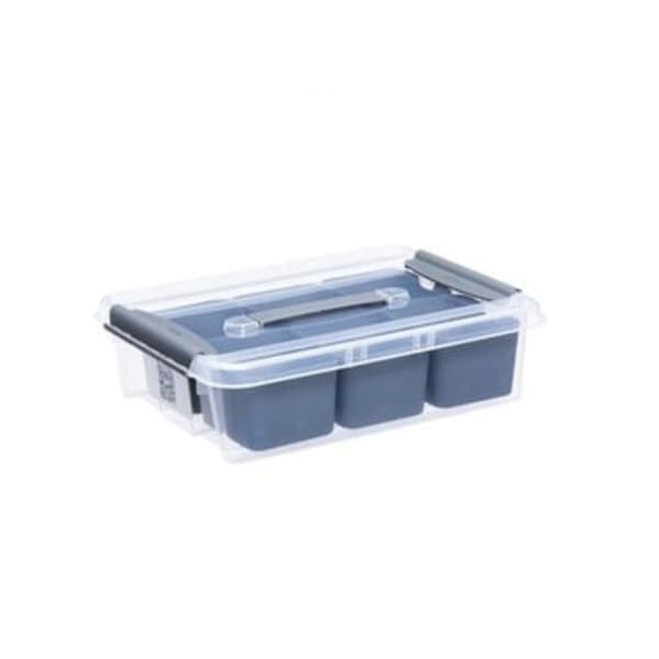 Förvaringslåda - Plast Team - Pro Box 2785 - 8L - 6 Refills 6066 - Transparent och Grå
