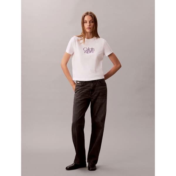 T-Shirt Ck Jeans Ss Ajusté Script Cal