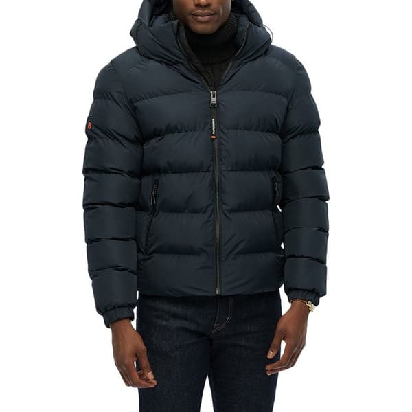 Sportjacka - SUPERDRY - Blå - Huva - Gedd - Herr