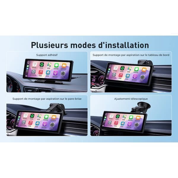 CARPURIDE V92 Bilradio 10,26" IPS – CarPlay och Android Auto trådlöst, Bluetooth, Navigation