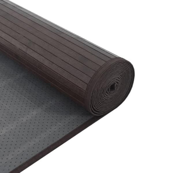 vidaXL Mörkbrun rektangulär matta 100x300 cm bambu, vardagsrumsmatta, köksmatta, rektangulär matta, matta av 376953