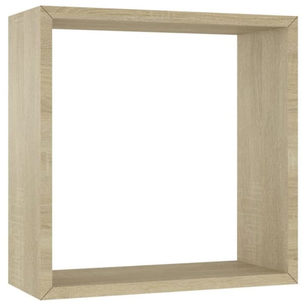 vidaXL Cube Vägghyllor 3 st Sonoma Ek