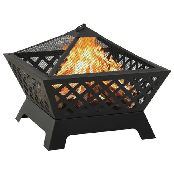 vidaXL Fire Pit med Poker 64 cm XXL Stål
