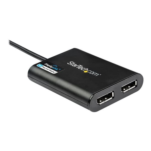 USB-adapter till dubbel DisplayPort - StarTech.com - USB 3.0 - 4K 60 Hz - 2 DP-portar - Svart