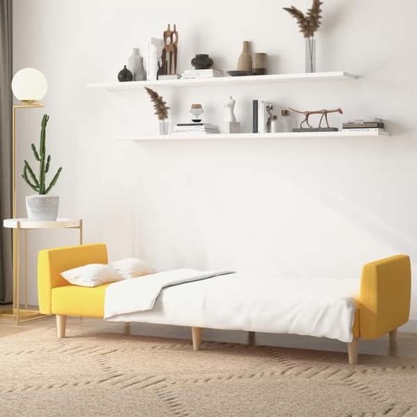 vidaXL 2-sits bäddsoffa gult tyg 375789