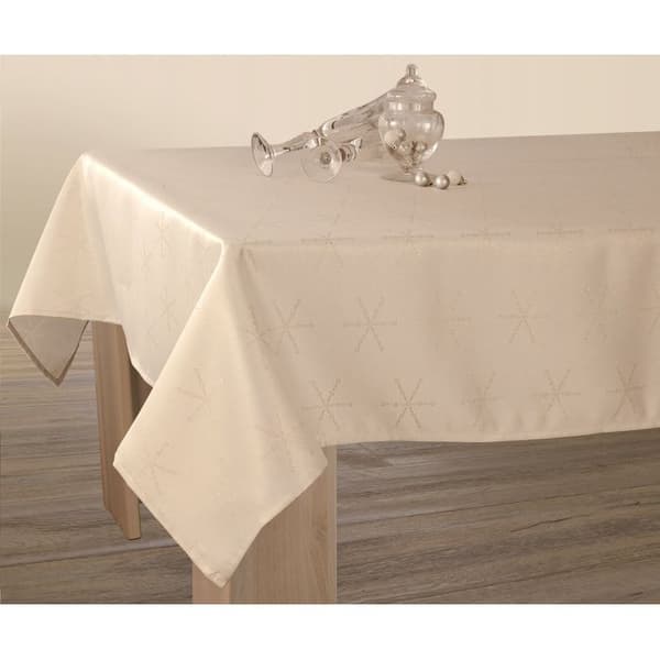 LE LINGE DE JULES Duka Lurex 150x200 cm Kräm & Guld - 92% Polyester, 8% Metall, Lättskött