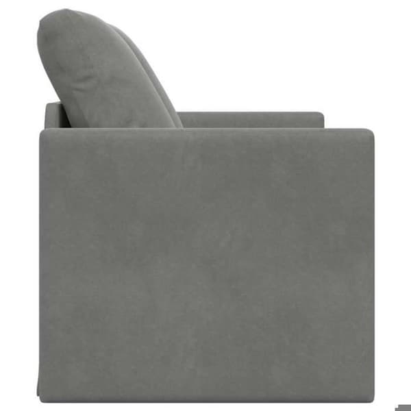 vidaXL 2-i-1 bäddsoffa Mörkgrå 122x204x55 cm Sammet 353958