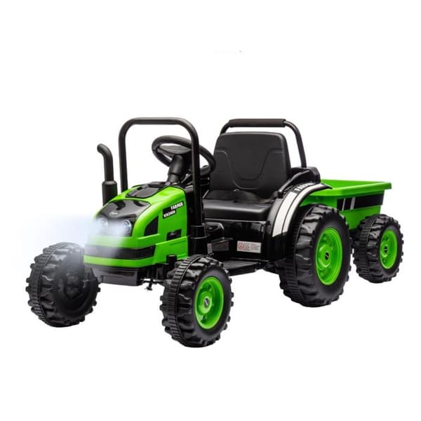 Eltraktor med släp FARMER Grön