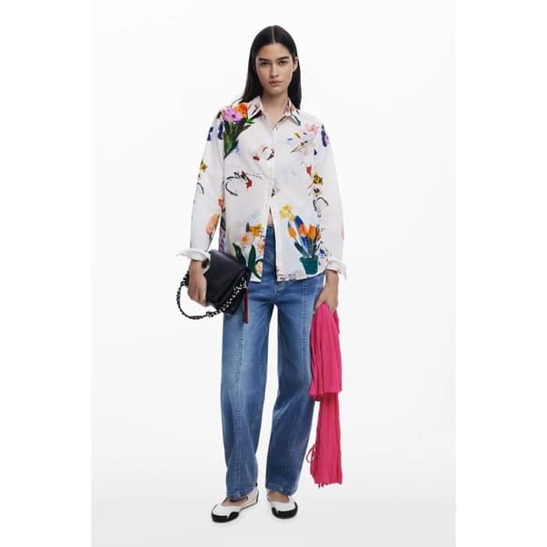 Långärmad blus dam Desigual Mila