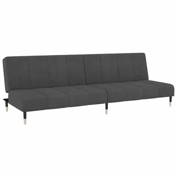 vidaXL 2-sits bäddsoffa mörkgrå sammet 375875