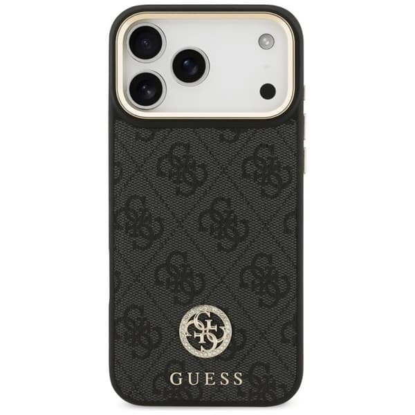 Coque Guess Hardcase 4G Strass Logo MagSafe för iPhone 17 Pro Max - Svart