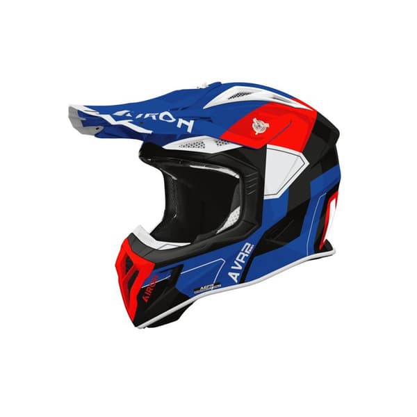 Airoh Aviator Ace 2 Shield motocrosshjälm - blå/röd glans