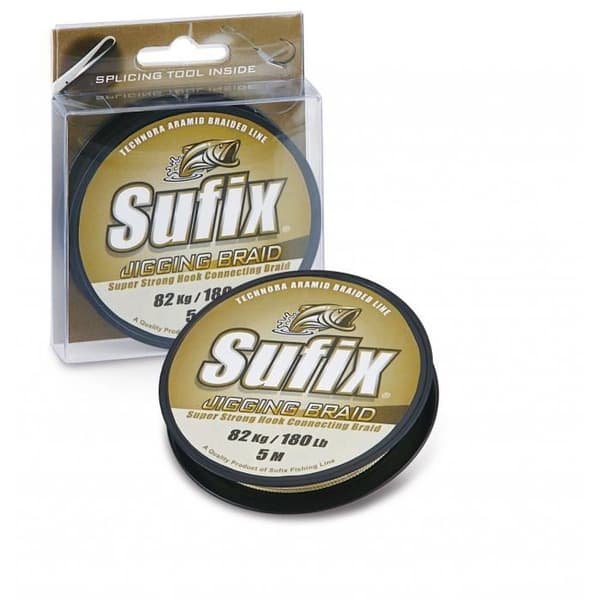 Braid Sufix Jigging Nat Tan - brun - 5 m/50 kg
