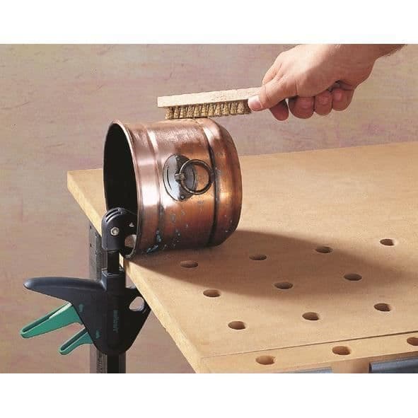 Brosch smyckesrengöring - WOLFCRAFT - 220 mm - Messing - Trådar - Hög kvalitet